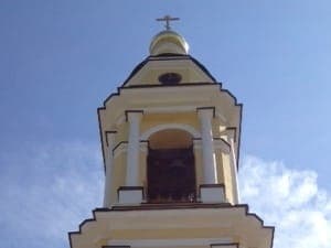 02.10.12 Огни над храмом Архангела Михаила села Михайловская Слобода