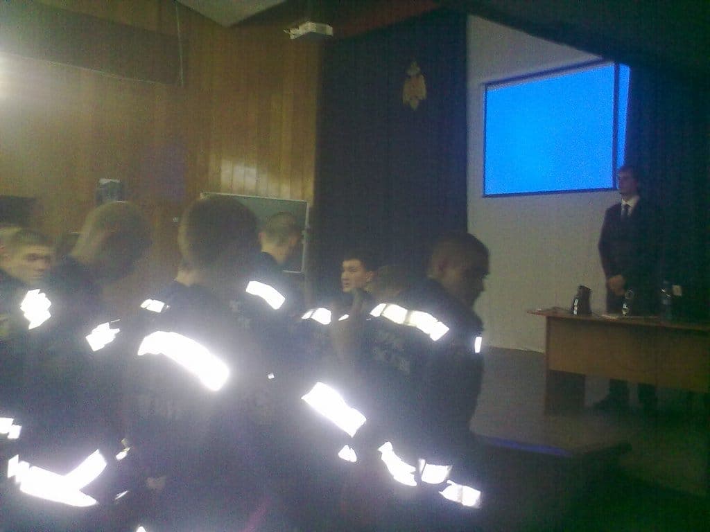 18.10.12 Просветительская встреча с учащимися Академии Государственной противопожарной службы МЧС России, пос. Нагорное