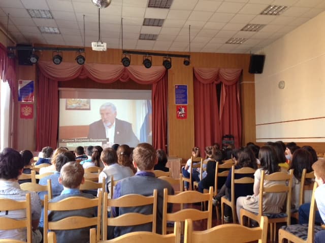 10.04.14 Лекция по профилактике курения в Школе 187, город Москва