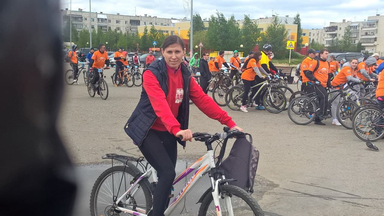 Общее дело на велопробеге в городе Нягань ХМАО