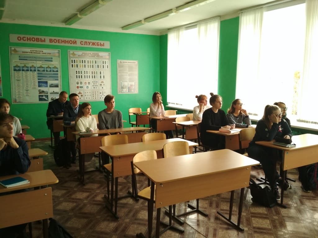 Занятие в школе № 18 города Кинешма