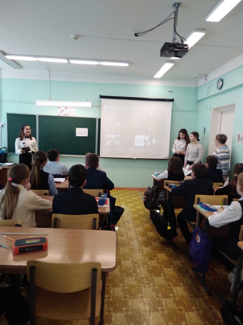 Команда «Будь здоров» школы №2 города Сарапул провела урок в 5В классе