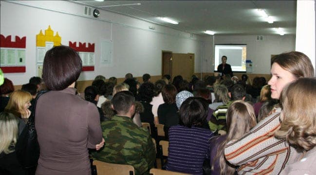 27.02.12 Уроки здорового образа жизни «Общее дело» для родителей учащихся МОУ СОШ им. А. С. Попова, поселок Власиха Московской области