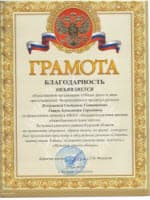 Заслуги волонтеров ОО «Общее дело» были отмечены благодарственным письмом Большесолдатской средней школы Курской области