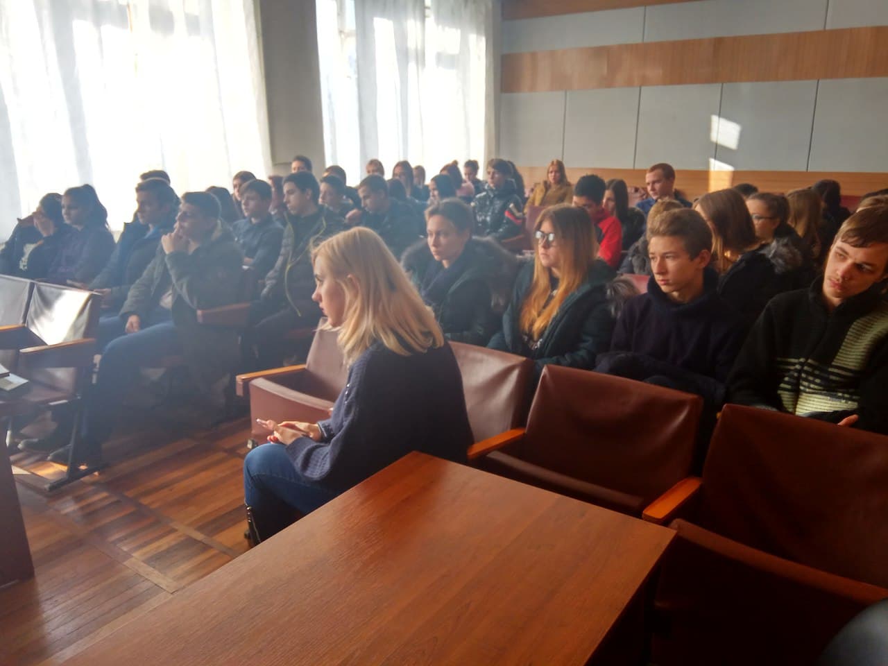 Встреча со студентами Донецкого экономико-правового кооперативного техникума имени Н. П. Баллина.