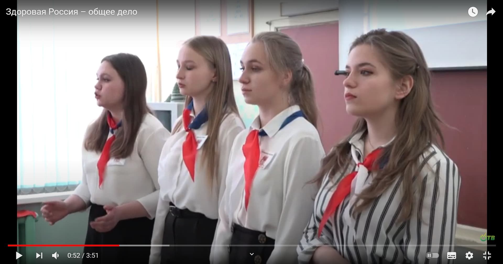Добровольцы Голицинской школы №1 на Одинцовском телевидении